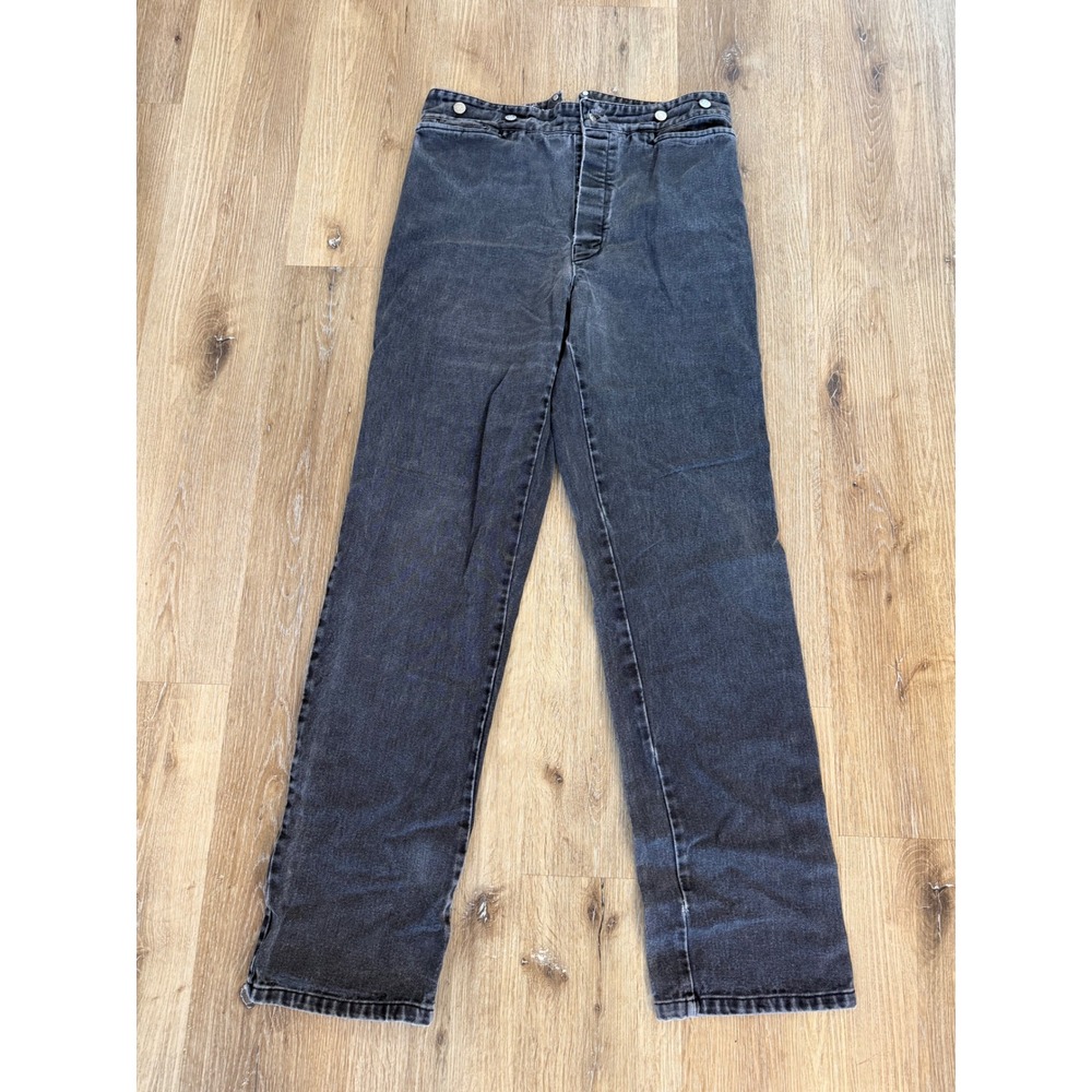 VTG Wah Maker Western Gorpcore Denim Trousers Mens 36 Black Cinch Back High Rise